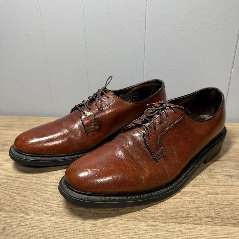 Stuart McGuire Oxfords Dress Shoes Mens 9S Made in‎ USA Chestnut Leather Career